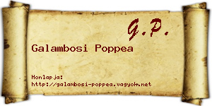 Galambosi Poppea névjegykártya
